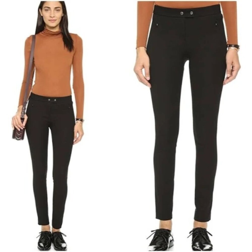 Theory Womens Black Adalwen Jetty Pants Size 8 skinny leg
